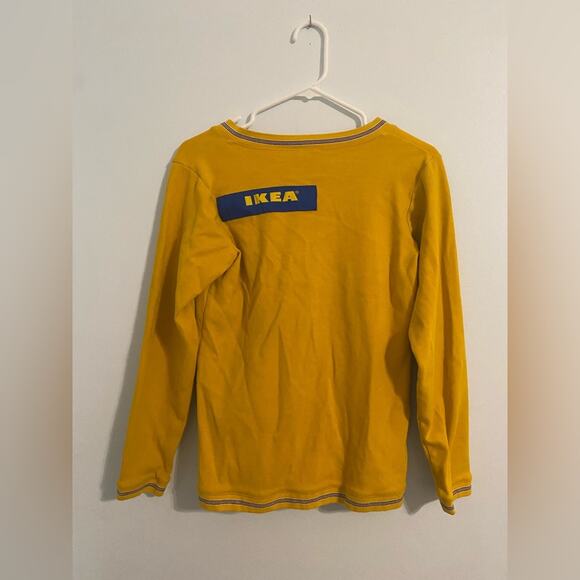 Ikea Sweater Small Yellow V-Neck Employee Uniform Issued Logo Pullover Vintage - Picture 3 of 4